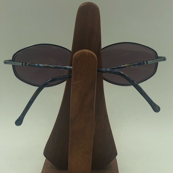 Albert Nipon Black/Blue Oval Sunglasses Frames - Picture 4 of 6